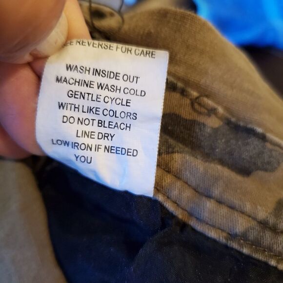 American Bazi distressed camo skinny overalls - Picture 6 of 9